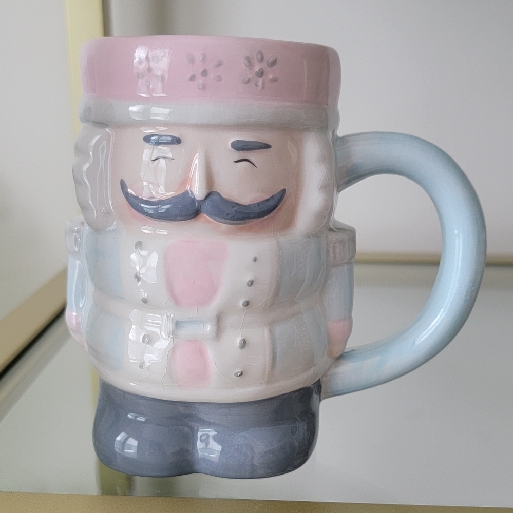 Holly & Joy Pink and Blue Nutcracker Mug